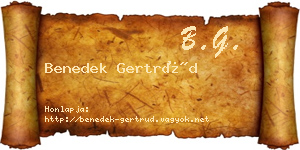 Benedek Gertrúd névjegykártya